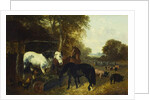 A Farmyard Scene by John Frederick Herring Jnr