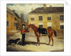 An Officer of the Dragoon Guards, Caribineers with his Mount in the Barrack's Stable Yard, 1839 by John Frederick Herring Snr