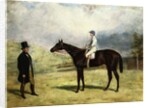 A Gentleman by his Racehorse with Jockey Up on a Racecourse, 1863 by Harry Hall