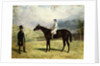 A Gentleman by his Racehorse with Jockey Up on a Racecourse, 1863 by Harry Hall