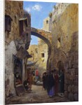 Street Scene in Jerusalem by Gustave Bauernfeind