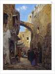 Street Scene in Jerusalem by Gustave Bauernfeind