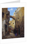 Street Scene in Jerusalem by Gustave Bauernfeind
