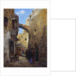 Street Scene in Jerusalem by Gustave Bauernfeind