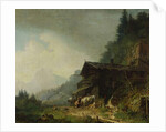 A Forge in the Bavarian Alps by Heinrich Burkel