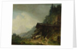 A Forge in the Bavarian Alps by Heinrich Burkel