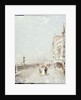 The Molo, Venice, looking West with figures Promenading by Franz Richard Unterberger