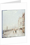 The Molo, Venice, looking West with figures Promenading by Franz Richard Unterberger