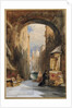 Venice: an Edicola beneath an Archway, with Santa Maria della Salute in the Distance, 1853 by James Holland