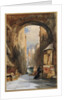 Venice: an Edicola beneath an Archway, with Santa Maria della Salute in the Distance, 1853 by James Holland