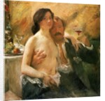 Self Portrait with Nude Woman and Glass, 1902 by Lovis Corinth