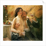 Self Portrait with Nude Woman and Glass, 1902 by Lovis Corinth