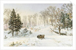 Winter on Ravensdale Road, Hastings-on-Hudson, 1890 by Jasper Francis Cropsey
