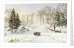 Winter on Ravensdale Road, Hastings-on-Hudson, 1890 by Jasper Francis Cropsey