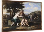 Nymphs gathering Flowers in a Landscape by Gerard Hoet