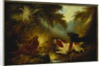 Spaniels putting up a Pheasant by George Armfield