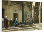 Harem Women feeding Pigeons in a Courtyard by Jean Leon Gerome
