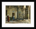 Harem Women feeding Pigeons in a Courtyard by Jean Leon Gerome