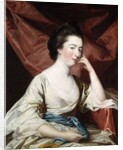 Portrait of a Lady in a White Dress and Blue Sash by Francis Cotes