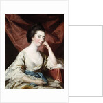 Portrait of a Lady in a White Dress and Blue Sash by Francis Cotes