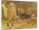 Fountain in a Provencal Village by Henry Herbert La Thangue