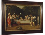 Elegant Figures feasting in an Arbour by Dirck Hals