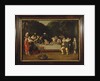Elegant Figures feasting in an Arbour by Dirck Hals