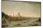 A Panoramic View of the City of London from the Thames near the Water Gate of Somerset House by Antonio Joli