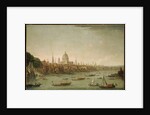 A Panoramic View of the City of London from the Thames near the Water Gate of Somerset House by Antonio Joli