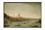 A Panoramic View of the City of London from the Thames near the Water Gate of Somerset House by Antonio Joli