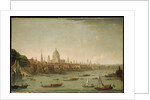 A Panoramic View of the City of London from the Thames near the Water Gate of Somerset House by Antonio Joli