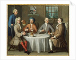 A Group Portrait of Sir Thomas Sebright, Sir John Bland and two Friends, 1723 by Benjamin Ferrers