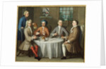 A Group Portrait of Sir Thomas Sebright, Sir John Bland and two Friends, 1723 by Benjamin Ferrers