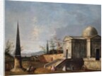 Elegant Figures in front of a Domed Classical Church, an Obelisk to the Left by Michele Marieschi