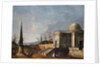 Elegant Figures in front of a Domed Classical Church, an Obelisk to the Left by Michele Marieschi