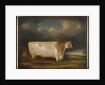 Comet, a light roan short-horn bull in a landscape, 1811 by Thomas Weaver