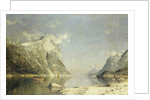 A Fjord Scene by Adelsteen Normann