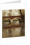 A River Landscape with a Bridge by Fritz Thaulow