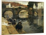 Washerwomen in the Morning at Quimperle by Fritz Thaulow