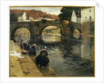 Washerwomen in the Morning at Quimperle by Fritz Thaulow