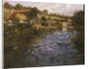 River Landscape with a Washerwoman by Fritz Thaulow