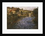 River Landscape with a Washerwoman by Fritz Thaulow