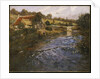 River Landscape with a Washerwoman by Fritz Thaulow