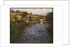 River Landscape with a Washerwoman by Fritz Thaulow