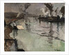 Smokestacks along the River by Fritz Thaulow
