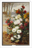 Chrysanthemums in a Walled Garden by Eugene Henri Cauchois