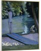 Bather about to plunge into the River Lyerres by Gustave Caillebotte