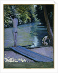Bather about to plunge into the River Lyerres by Gustave Caillebotte