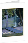 Bather about to plunge into the River Lyerres by Gustave Caillebotte