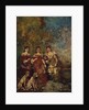 Three Women in the Park by Adolphe Joseph Thomas Monticelli